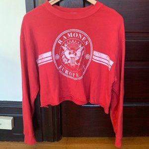 Ramones Europe '77 Crop Sweatshirt